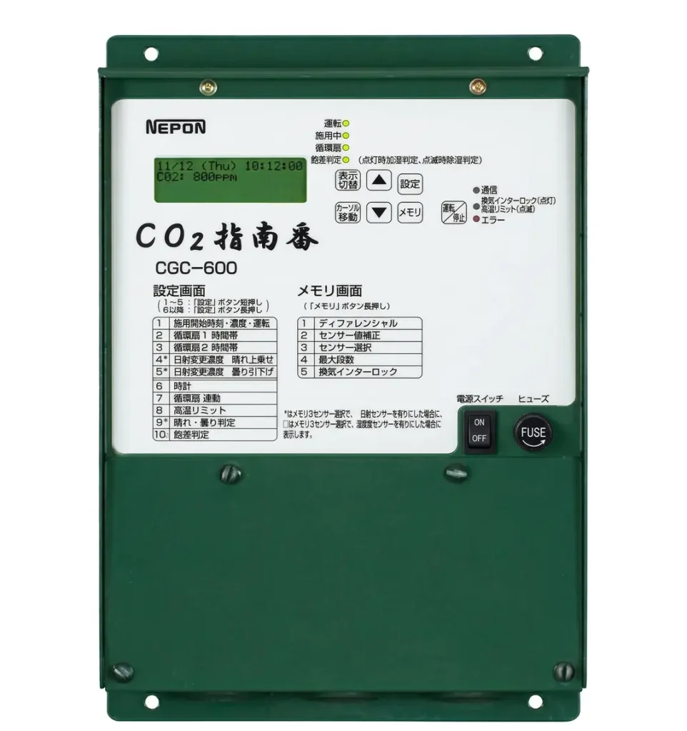 ネポンCO2コントローラー CO2指南番CGC-600