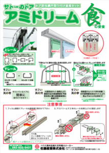 ドア防虫網戸取り付け金具セット　アミドリーム